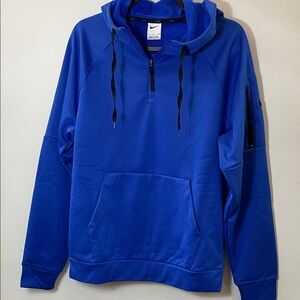 Nike Royal Blue Quarter-Zip Hoodie